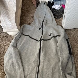 Nike Light Gray Hoodie with Black Accents